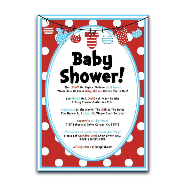 Baby Shower Invite – Dr. Seuss