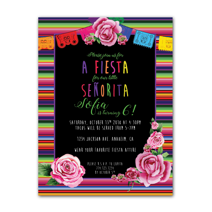 Fiesta Birthday Invite
